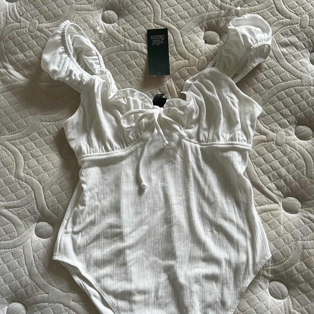 NWT wild fable white body suit